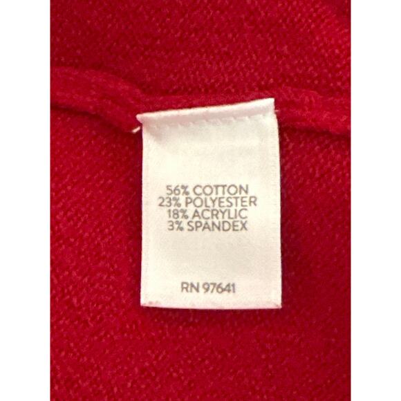 J JILL Fall/Winter Red Sweater 3/4 Sleeve w/ Pockets Business Casual Holiday L - Picture 9 of 14